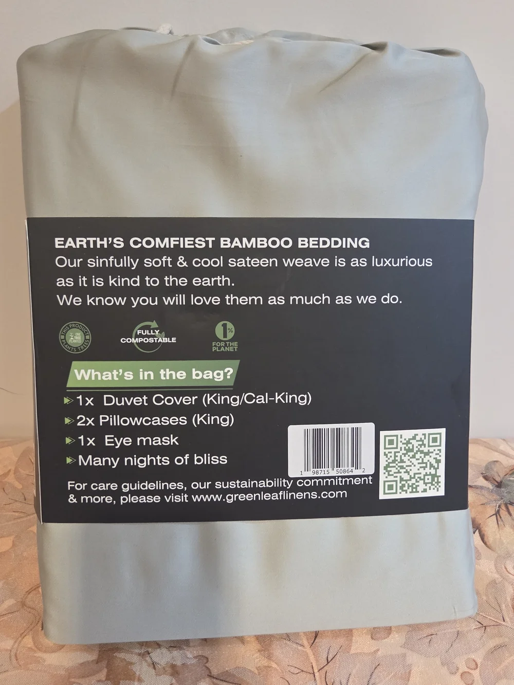 Greenleaf 4-Piece Luxury Duvet Cover Set - Sage Green